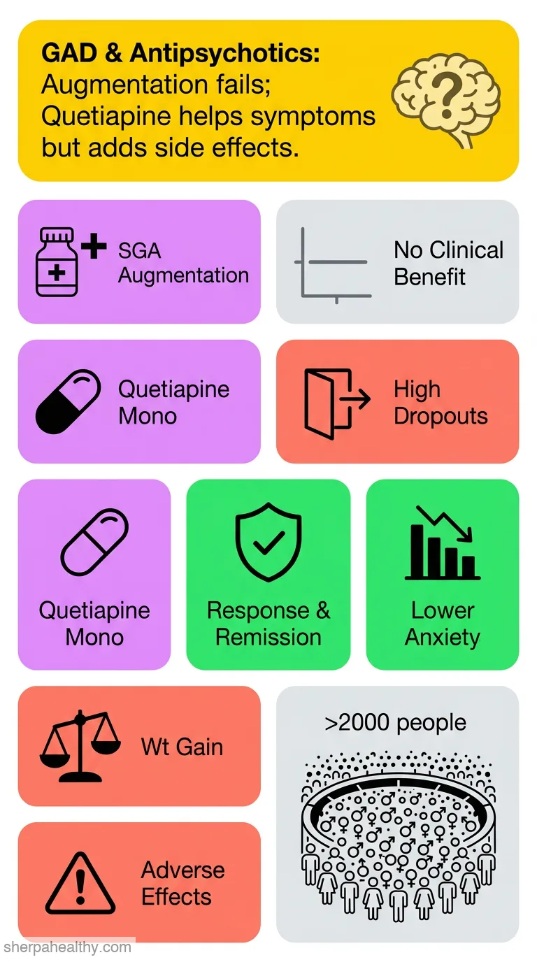 Treating generalized anxiety disorder with second generation antipsychotics: a systematic review and meta-analysis.