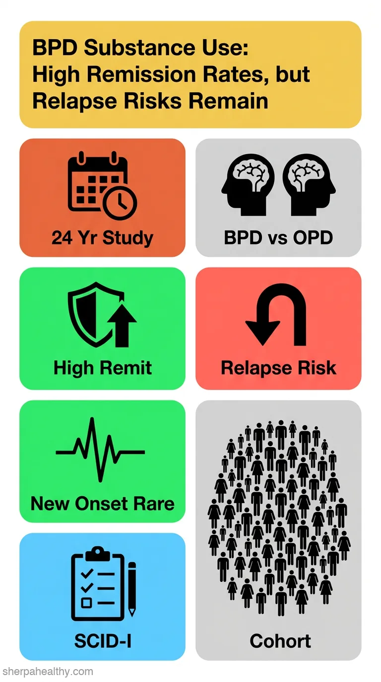 The 24-year course of substance use disorders in patients with borderline personality disorder and personality-disordered comparison subjects.