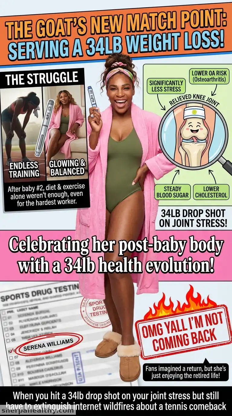 Serena Williams is beaming as she highlights 34lb weight loss in swimsuit