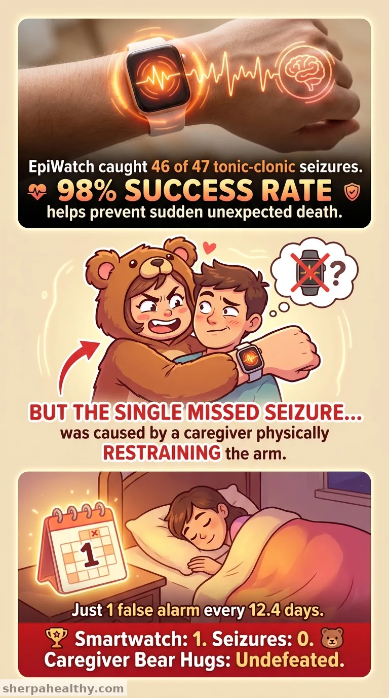 EpiWatch App Has High Sensitivity for Detecting Tonic-Clonic Seizures