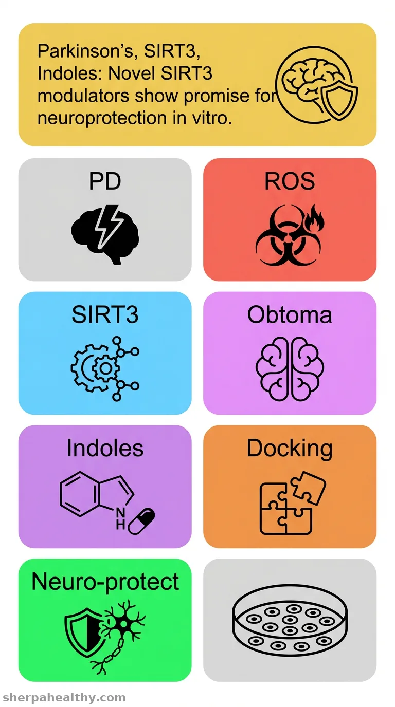 Therapeutic mechanistic study of novel indole derivatives as SIRTUIN3 modulators in Parkinson's disease with in vitro evaluation.