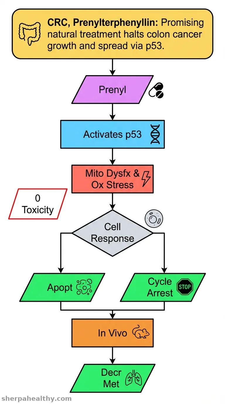 Prenylterphenyllin, a regulator of P53, inhibits colorectal cancer progression through oxidative stress and energy metabolism pathway.