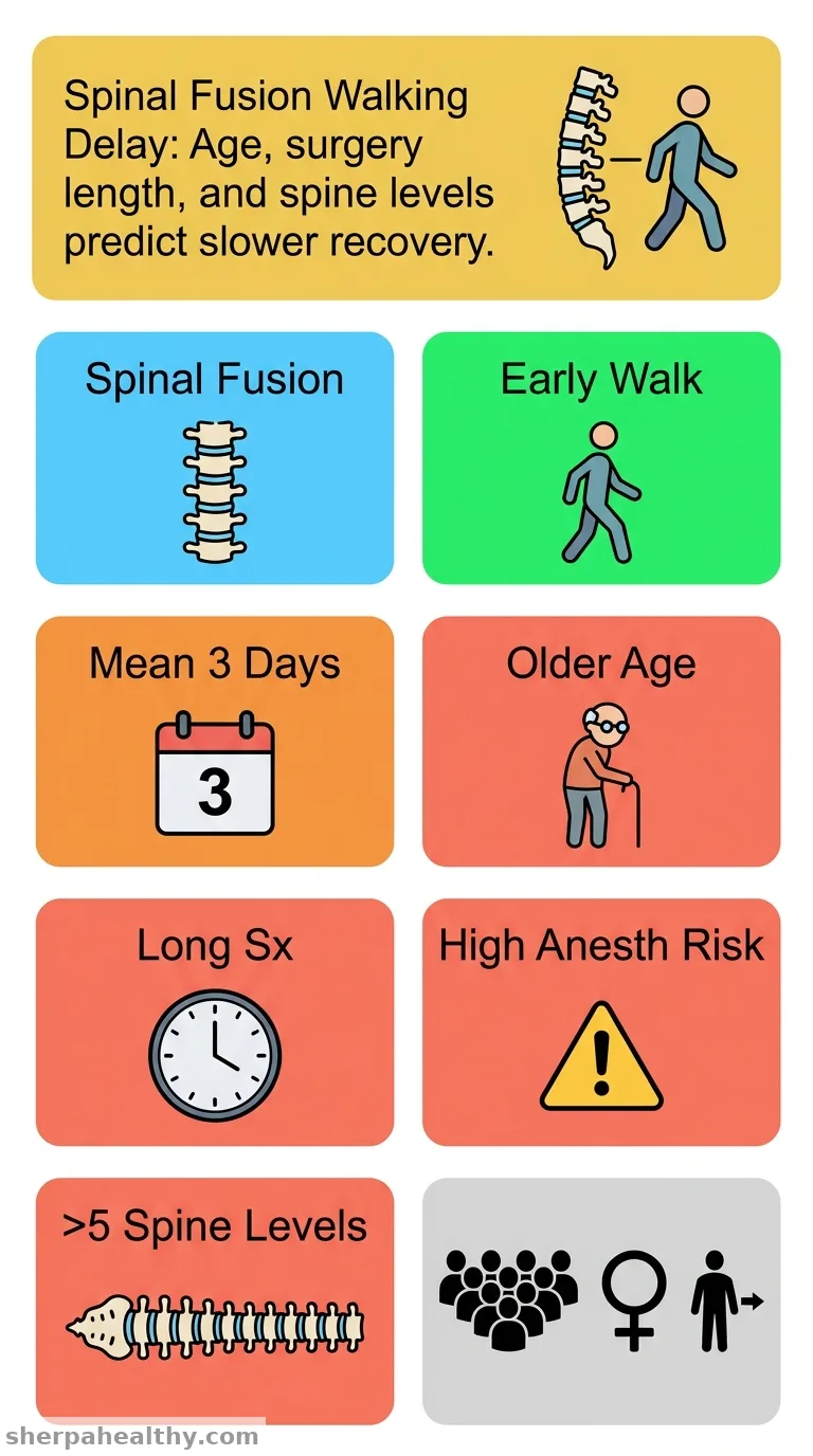 What are the prognostic factors of early ambulation after spinal arthrodesis surgery? A retrospective study.
