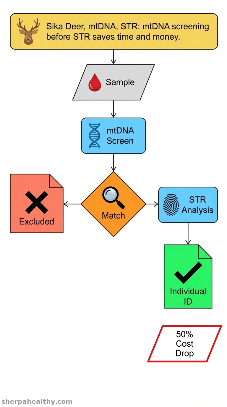 Evaluation of mtDNA analysis as a screening method prior to individual identification by short tandem repeat analysis of sika deer (