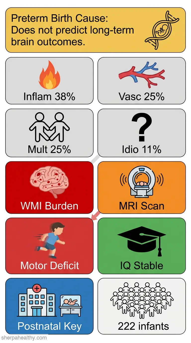 Presumed etiology of preterm birth: brain injury and neurodevelopmental outcomes.