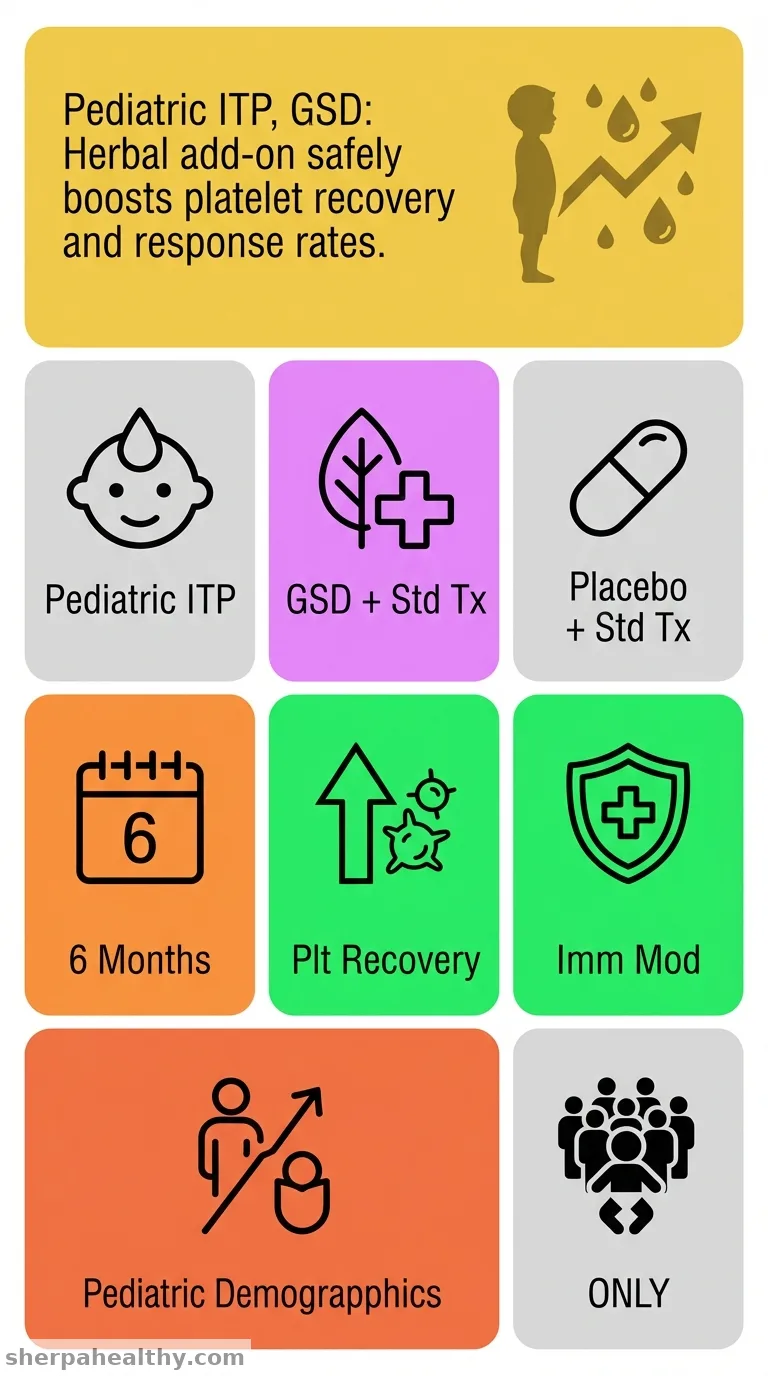 Clinical efficacy of Guishao Shengxue decoction in the treatment of pediatric immune thrombocytopenia: A randomized controlled trial.