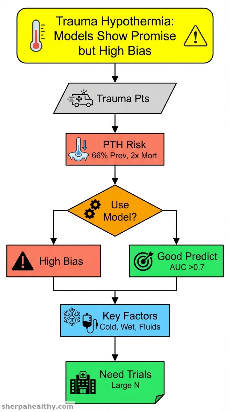Systematic review of prediction models for post-traumatic hypothermia risk.