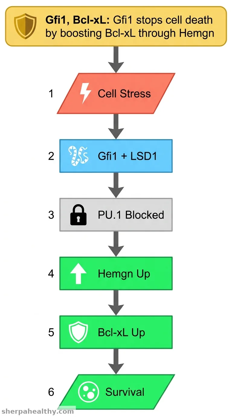 Bcl-xL is important for the antiapoptotic activity of Gfi1 and is upregulated by Gfi1 through hemgn.