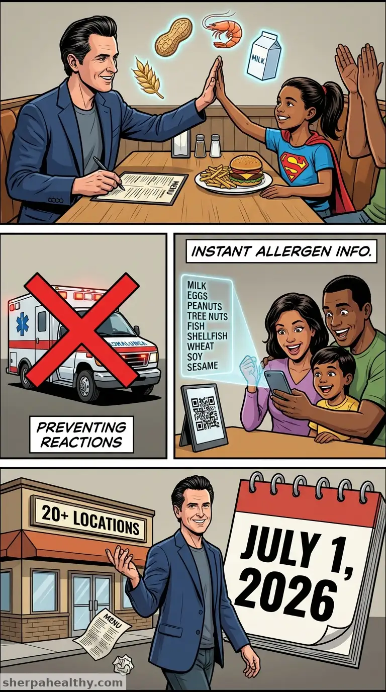 Advocacy Win! Governor Newsom Signs AAFA Bill to Require Allergen Labeling in California Restaurants | Kids With Food Allergies
