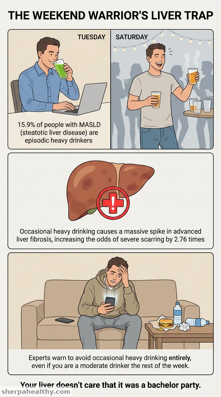Odds of Advanced Liver Fibrosis Up With Episodic Heavy Drinking