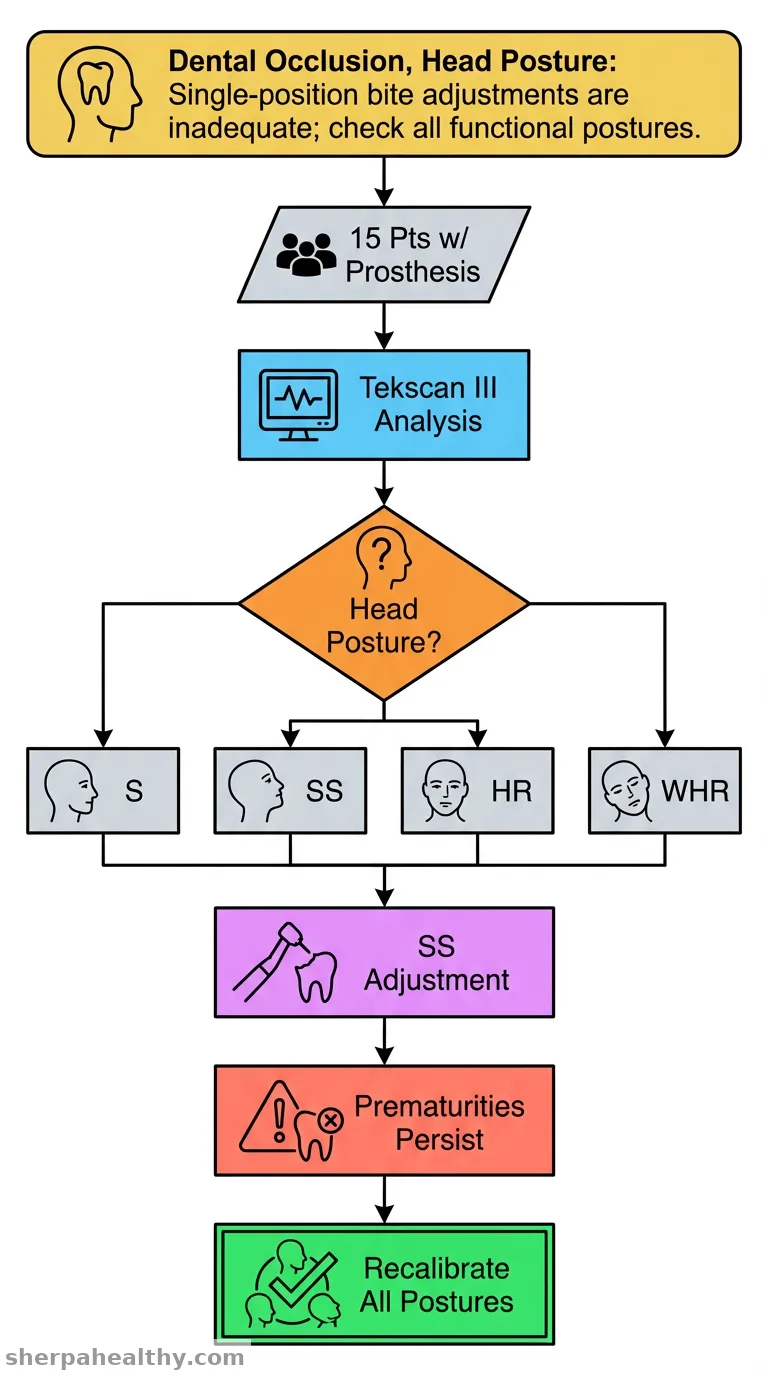An analysis of three dimensional changes to comprehensively evaluate the occlusion time, disclusion time, point of first contact and force distribution at various head positions using Tekscan III: An in vivo study.