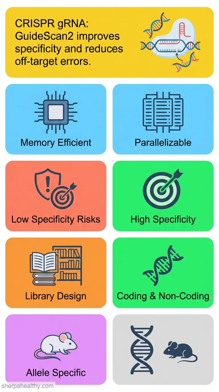 Genome-wide CRISPR guide RNA design and specificity analysis with GuideScan2.