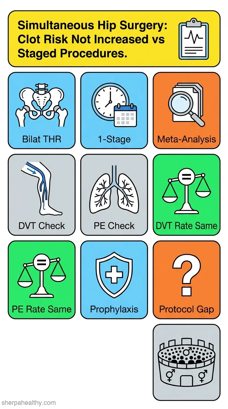 Incidence and prevention of thromboembolic events in one stage bilateral total hip arthroplasty: a systematic review.