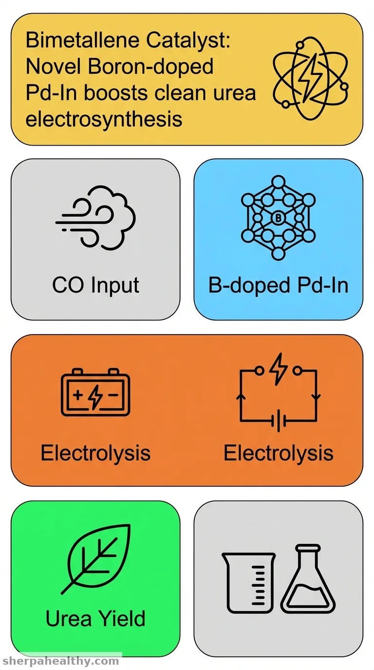 Interstitial boron-triggered electron-deficient isolated Pd-In active-sites in ordered intermetallic metallene for enhanced electrosynthesis of urea.