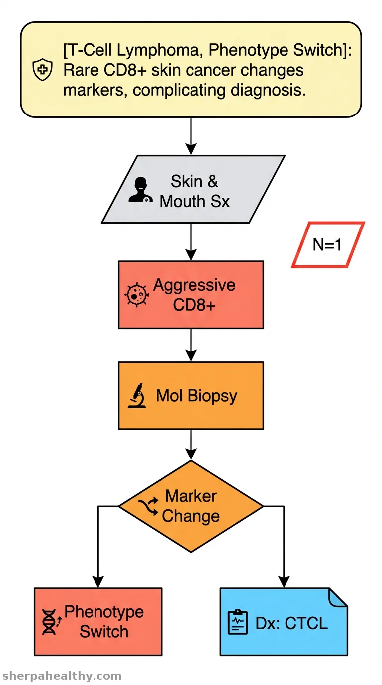 An Unusual Case of Primary Mucocutaneous Cytotoxic T-Cell Lymphoma With Epidermotropism and Phenotype Switch: Diagnostic and Molecular Insights.
