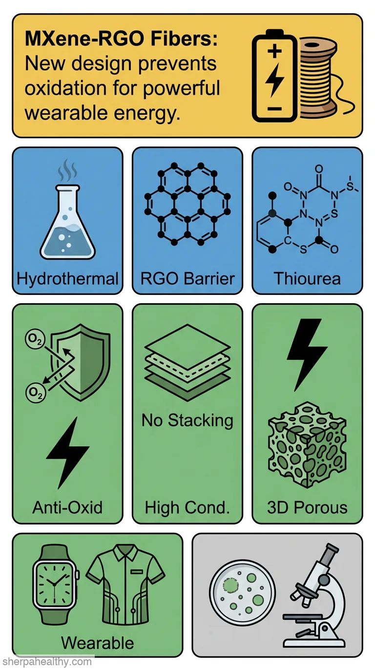 Confined Hydrothermal Assembly of Hierarchical Porous MXene/RGO Composite Fibers with Enhanced Oxidation Resistance for High-Performance Wearable Supercapacitors.