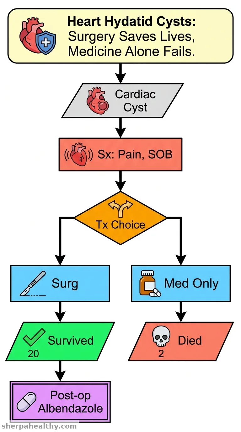Cardiac and pericardial hydatid cysts: a single center analysis of 22 cases.