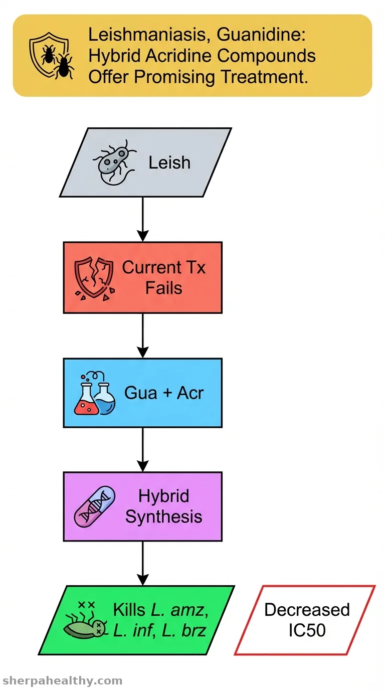 Study of the antileishmanial activity of novel guanidine and hybrid acridine - guanidine compounds.