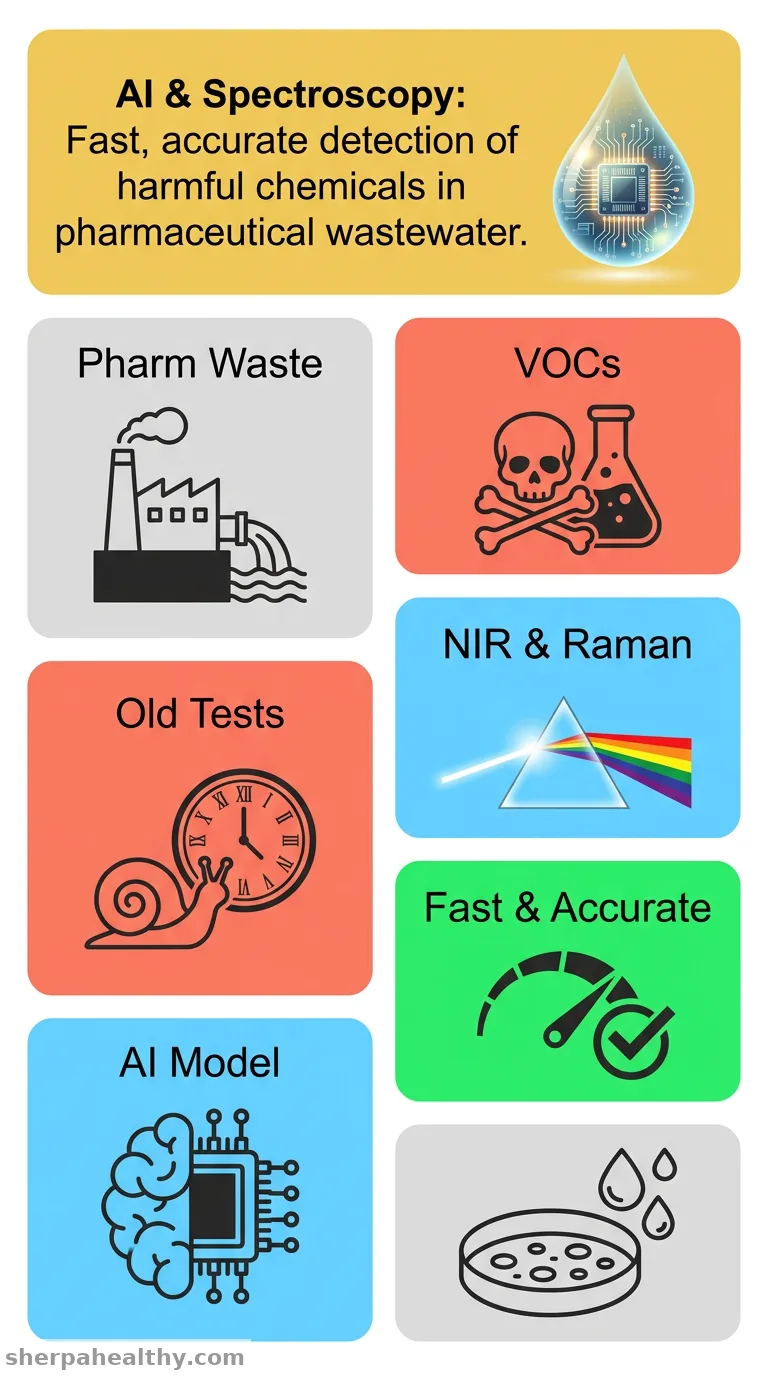 AI-enhanced multimodal spectroscopy for monitoring volatile organic compounds in pharmaceutical wastewater.