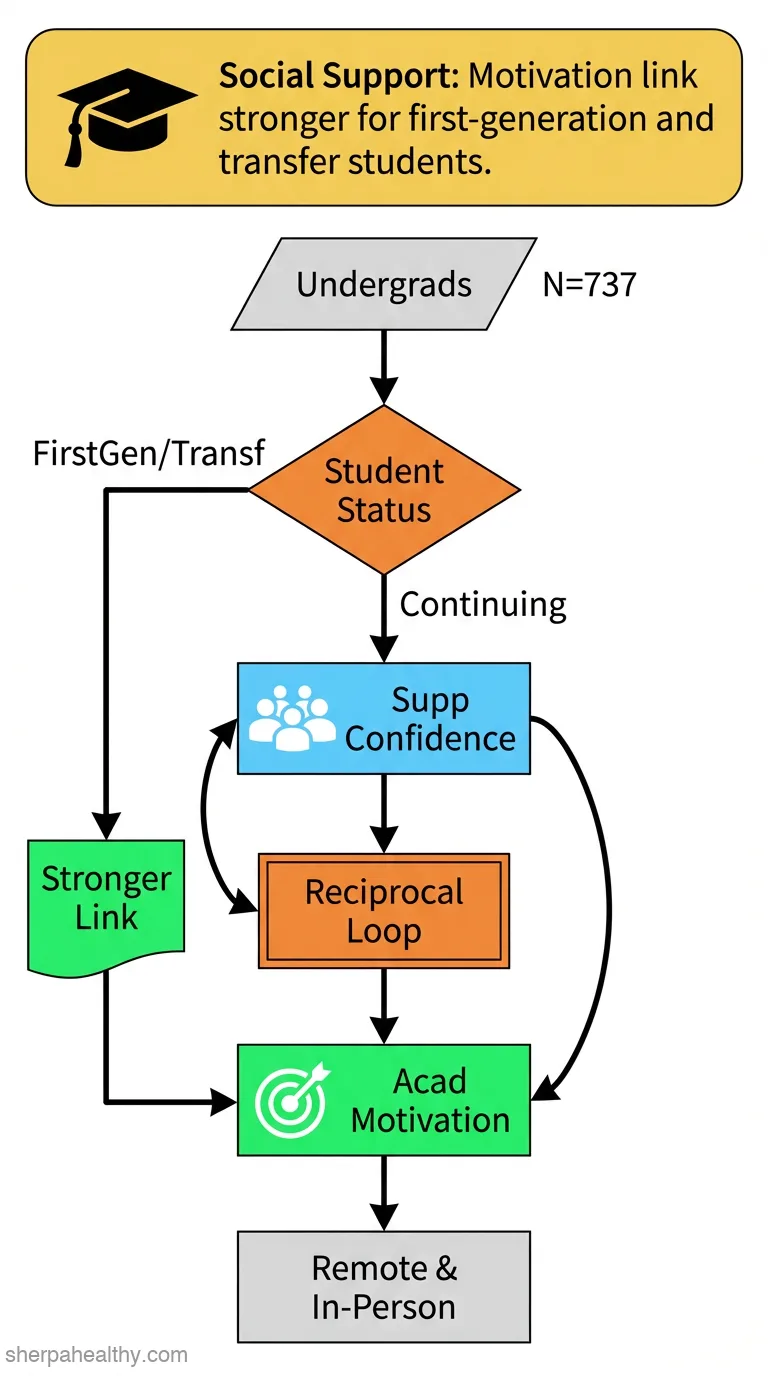 Reciprocal associations between confidence in getting social support and academic expectancies and subjective task values: Stronger for first-generation and transfer students.