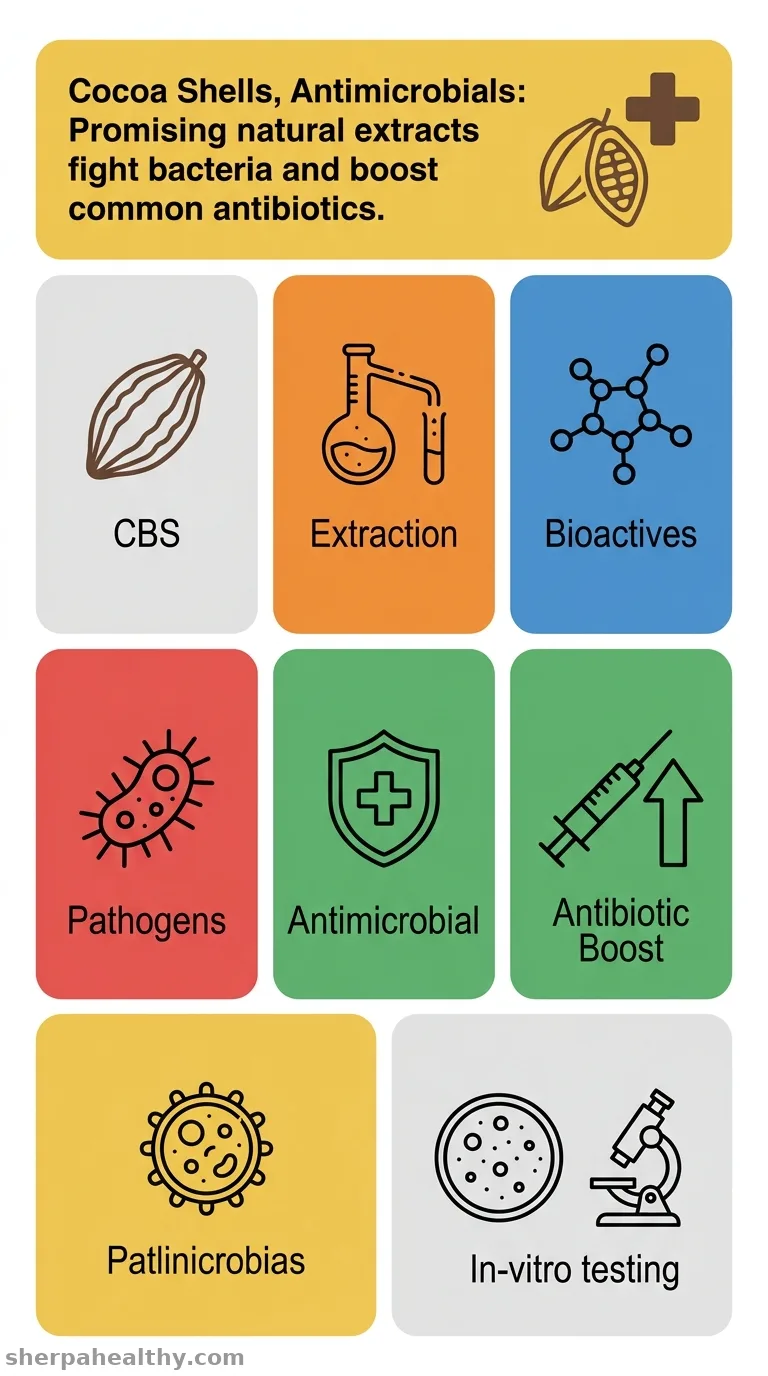 Exploring the antimicrobial activity of fermented and non-fermented cocoa bean shell extracts through metabolomics analysis and synergistic studies.