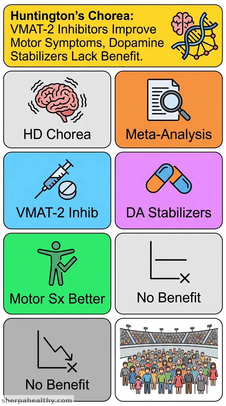 Efficacy and Safety of VMAT-2 Inhibitors and Dopamine Stabilizers for Huntington's Chorea: A Systematic Review, Meta-Analysis, and Trial Sequential Analysis.