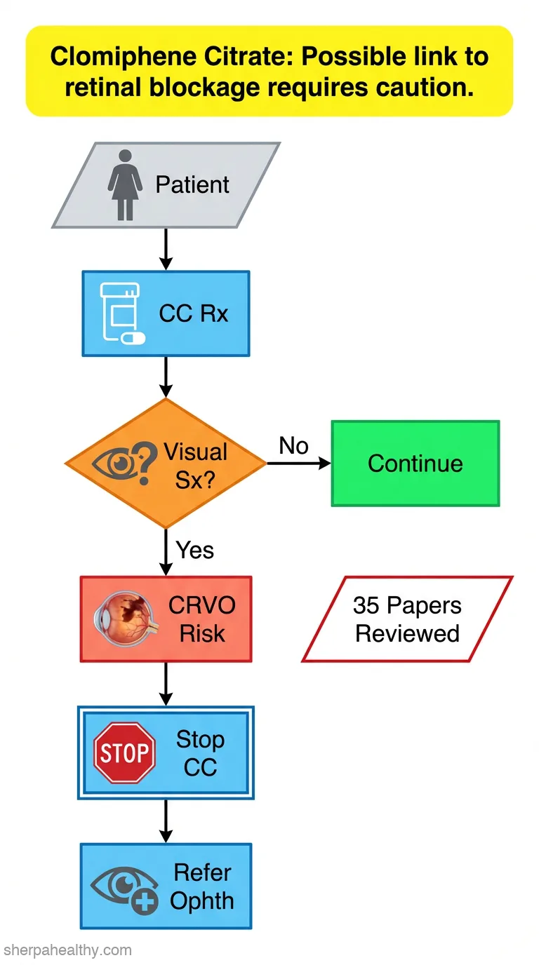 Association between clomiphene citrate and visual disturbances with special emphasis on central retinal vein occlusion: a review.