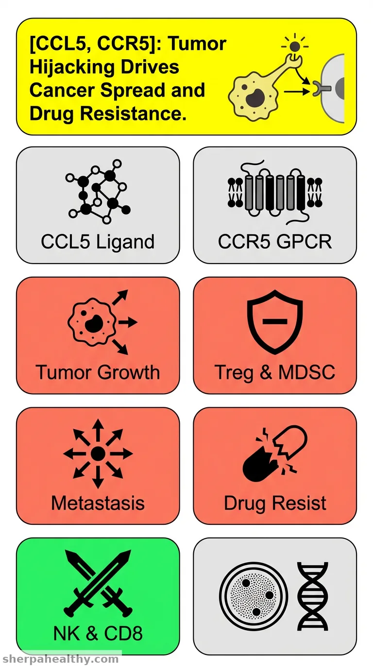 C-C motif glycoprotein ligand 5 (CCL5) and its GPCR CCR5: Macromolecular game-changers in cancer biology.