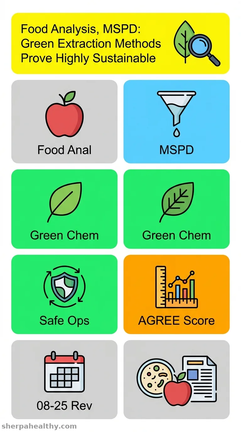 Recent advancements of matrix solid-phase dispersion for food analysis: A greenness evaluation of methods.