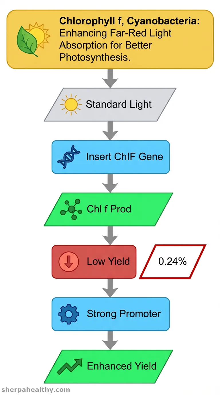 Enhancing the production of chlorophyll f in the cyanobacterium Synechocystis sp. PCC 6803.