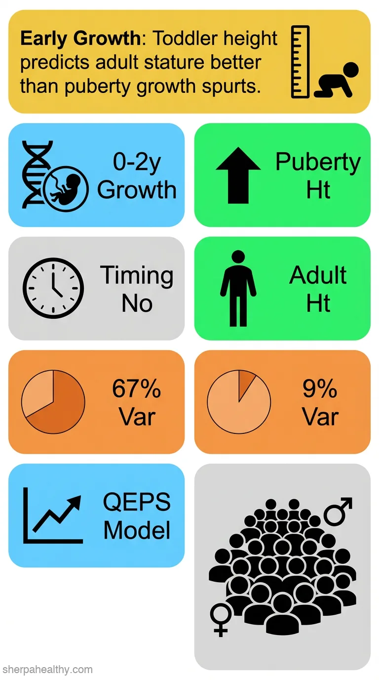 Early life growth is related to pubertal growth and adult height - a QEPS-model analysis.