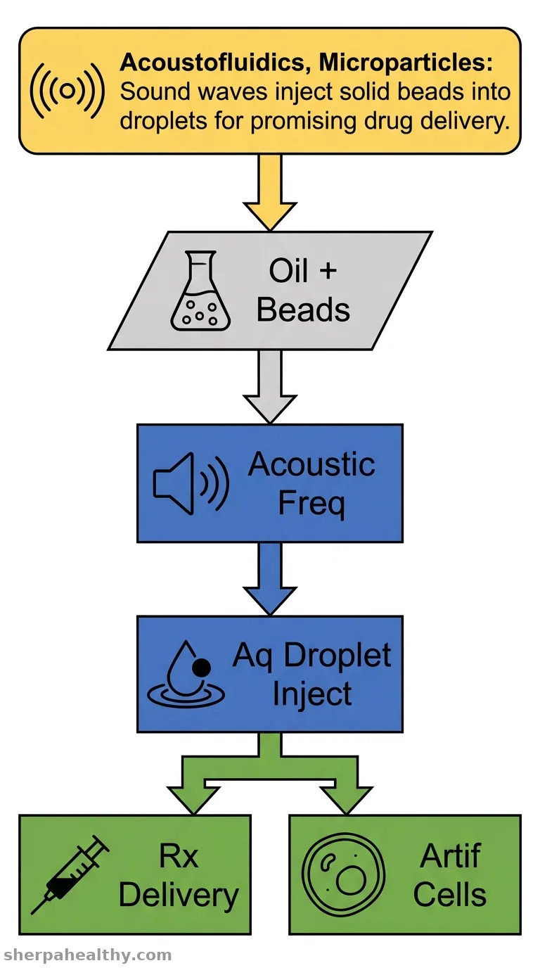 An acoustofluidic embedding platform for rapid multiphase microparticle injection.