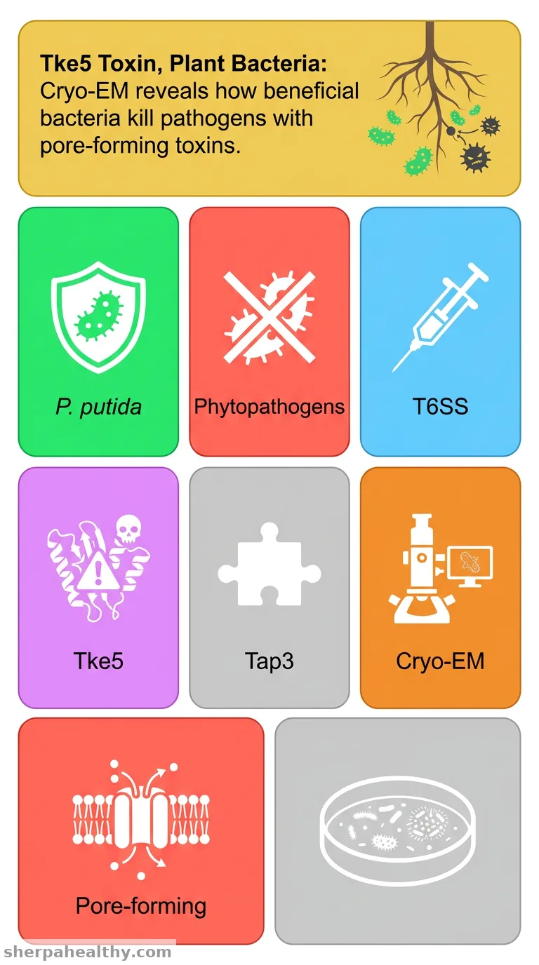 Structural insights into the antibacterial function of the Pseudomonas putida effector Tke5.