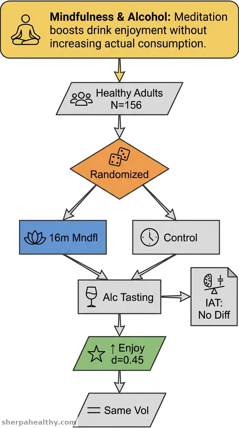 Sip, savor, but don't spill: mindfulness enhances alcohol enjoyment without boosting consumption.