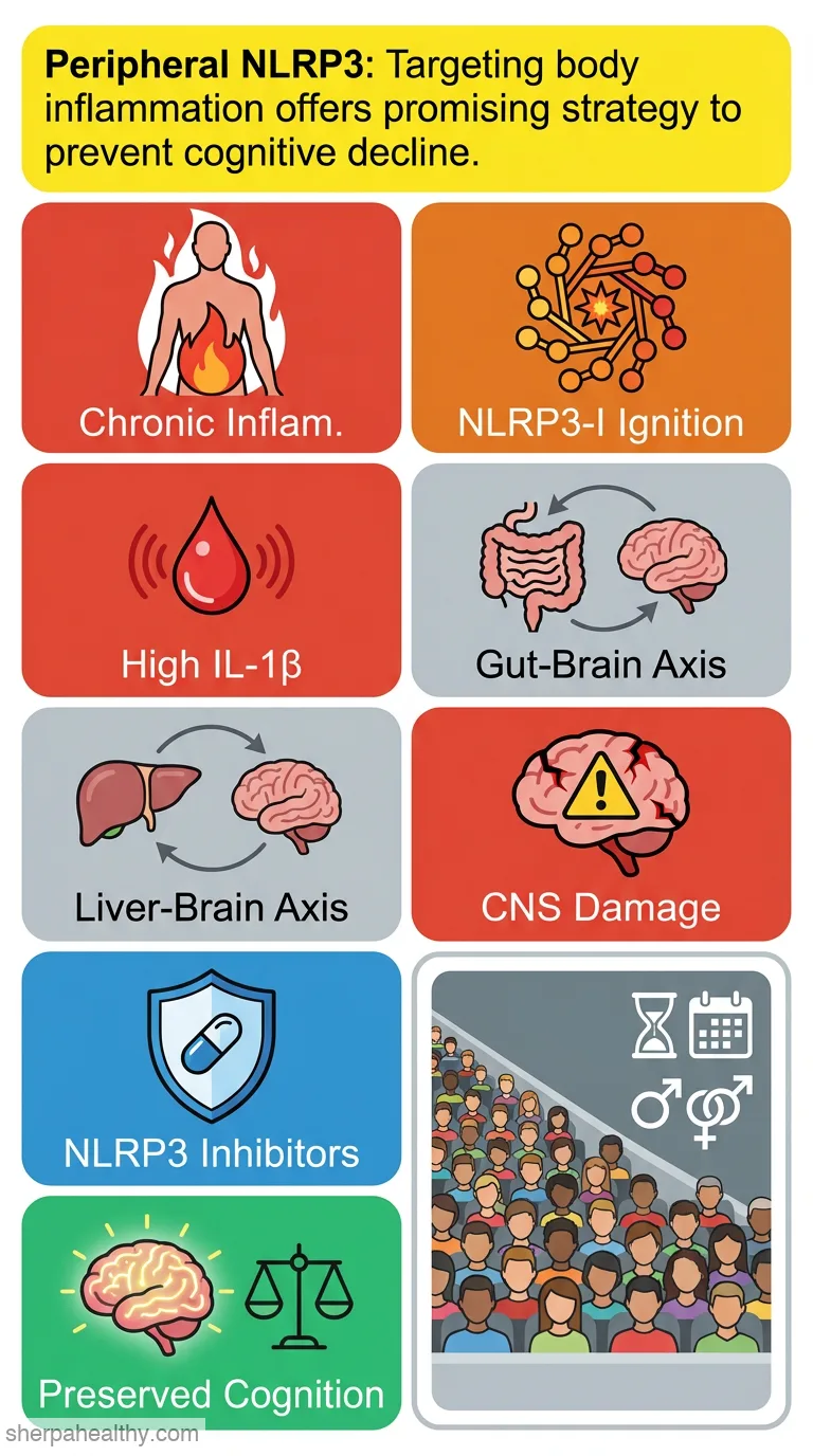 Role of Peripheral NLRP3 Inflammasome in Cognitive Impairments: Insights of Non-central Factors.