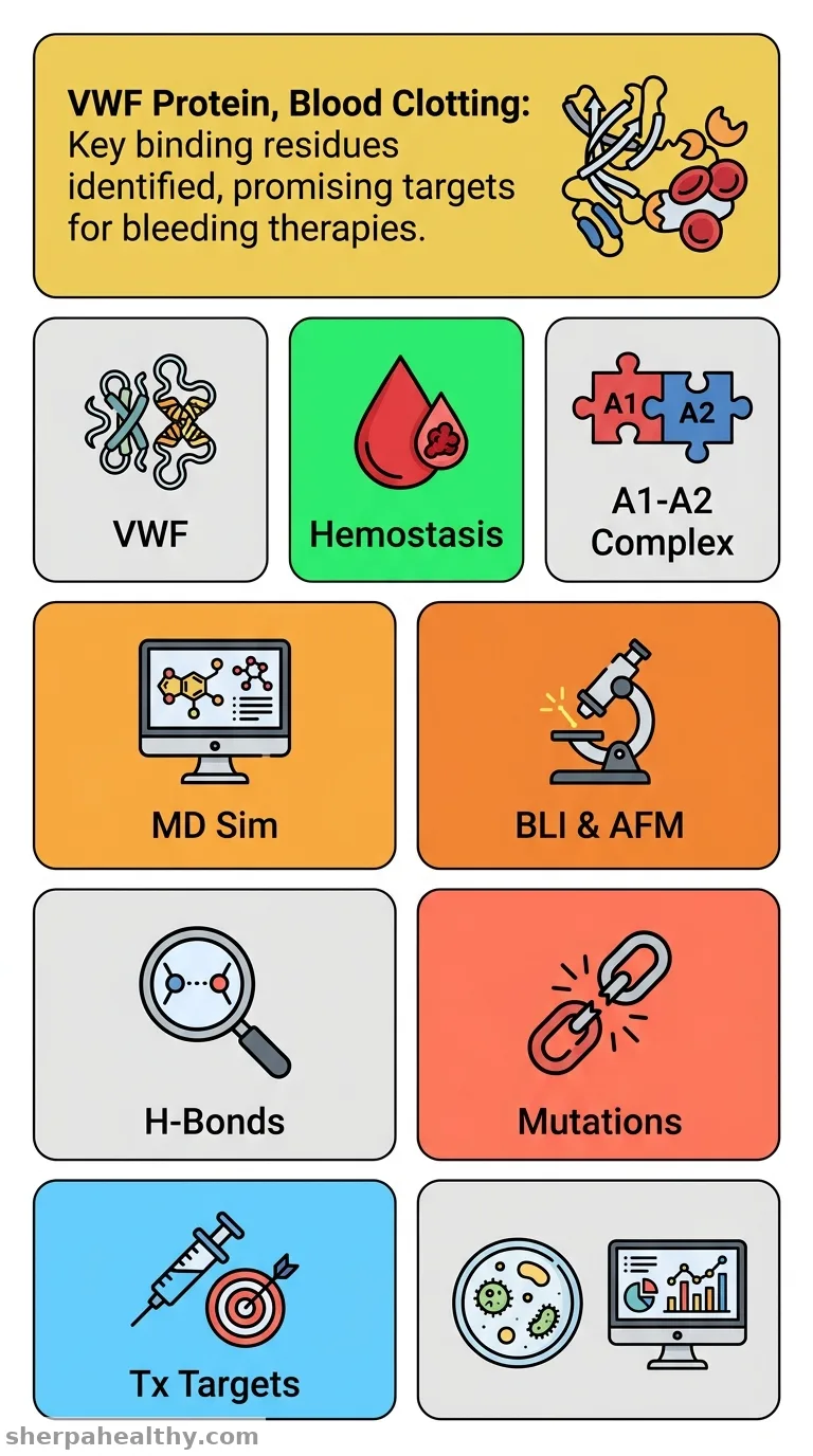 Key residues regulating von Willebrand factor A1/A2 interactions: insights from molecular dynamics simulations and experimental validation.