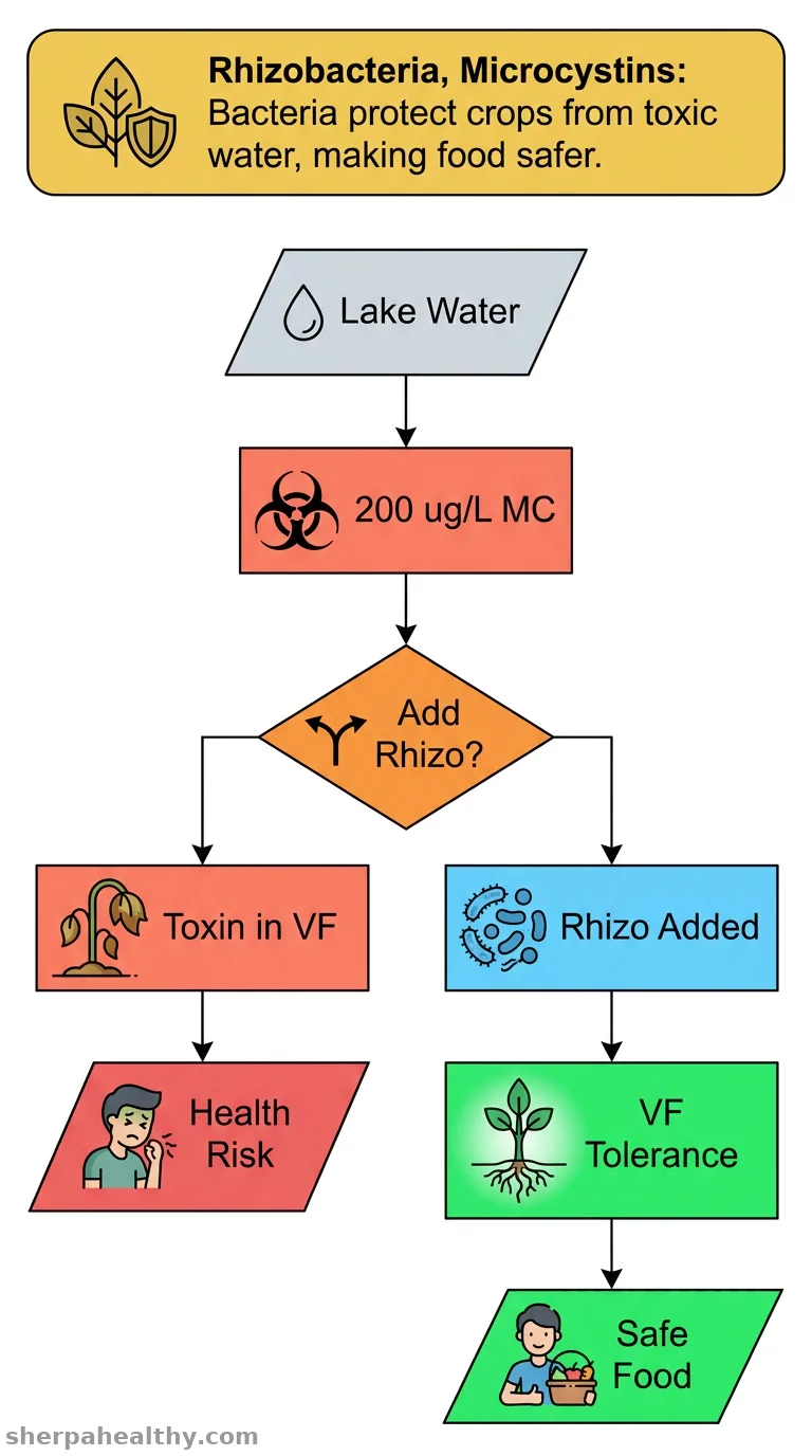 Selected rhizobacteria strains improved the tolerance of Vicia faba plants to microcystins contaminated irrigation water and reduced human health risk.