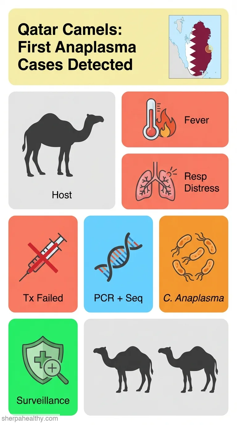 First molecular evidence of Candidatus Anaplasma camelii in two dromedary camels from Qatar.