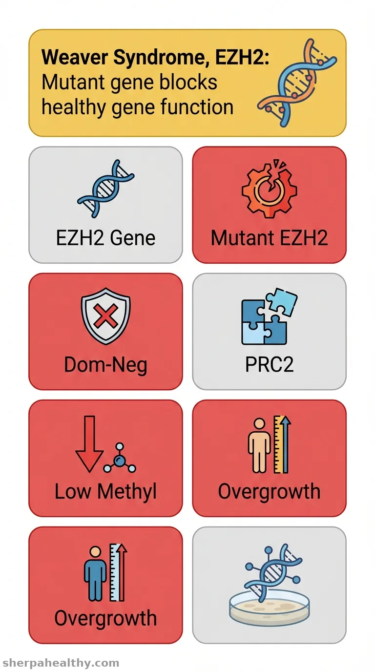 Dominant-negative effects of Weaver syndrome-associated EZH2 variants.