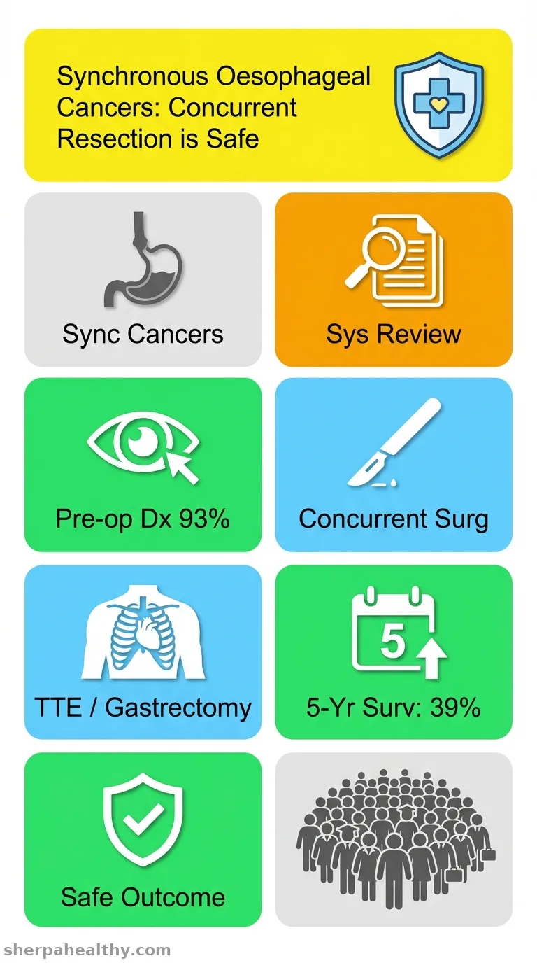 Surgical treatment in synchronous oesophageal cancers - A systematic review on survival outcomes.
