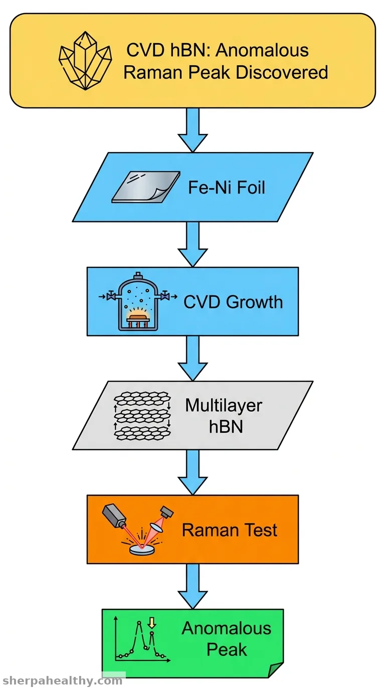Anomalous Raman signals in multilayer hexagonal boron nitride grown by chemical vapour deposition on metal foil catalysts.
