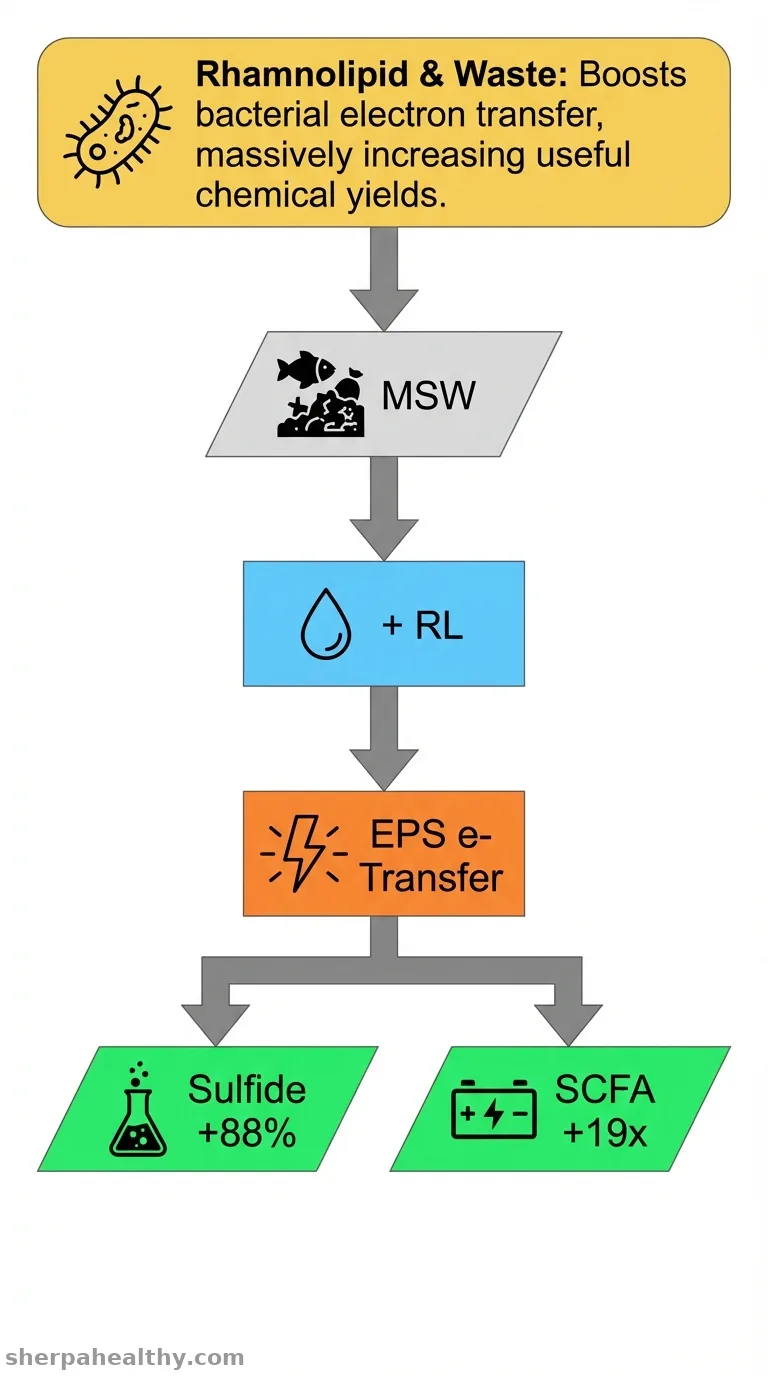 Rhamnolipid Modulates Microbial Interspecies Electron Transfer for Synchronous Sulfidogenesis and Acidogenesis from Mariculture Solid Wastes.