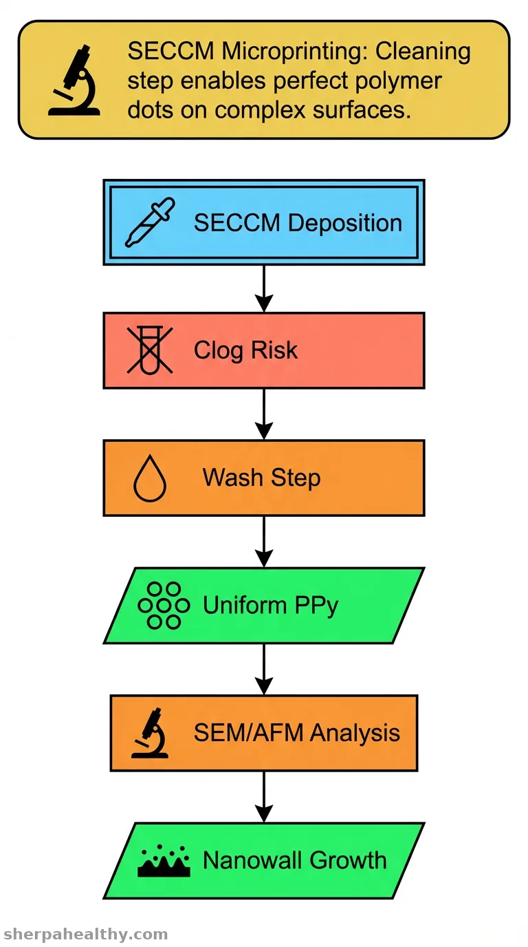 Optimizing Electrochemical Microprinting of Conducting Polymers: Scanning Electrochemical Cell Microscopy (SECCM) Coupled with Conveyor-Belt Surface Analysis.