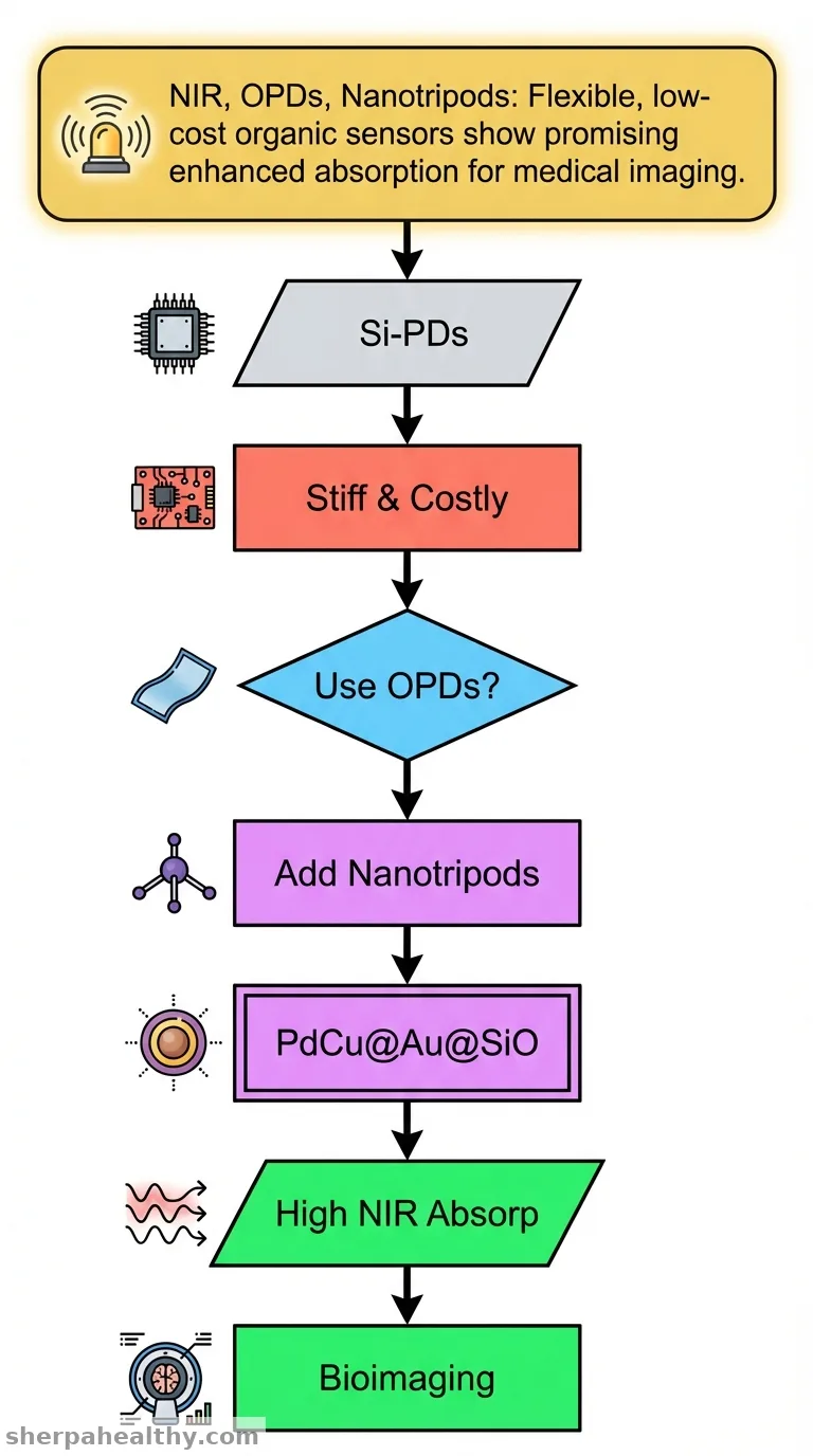 Enhanced Near-Infrared Organic Photodetectors Leveraging Core-Shell Nanotripods.