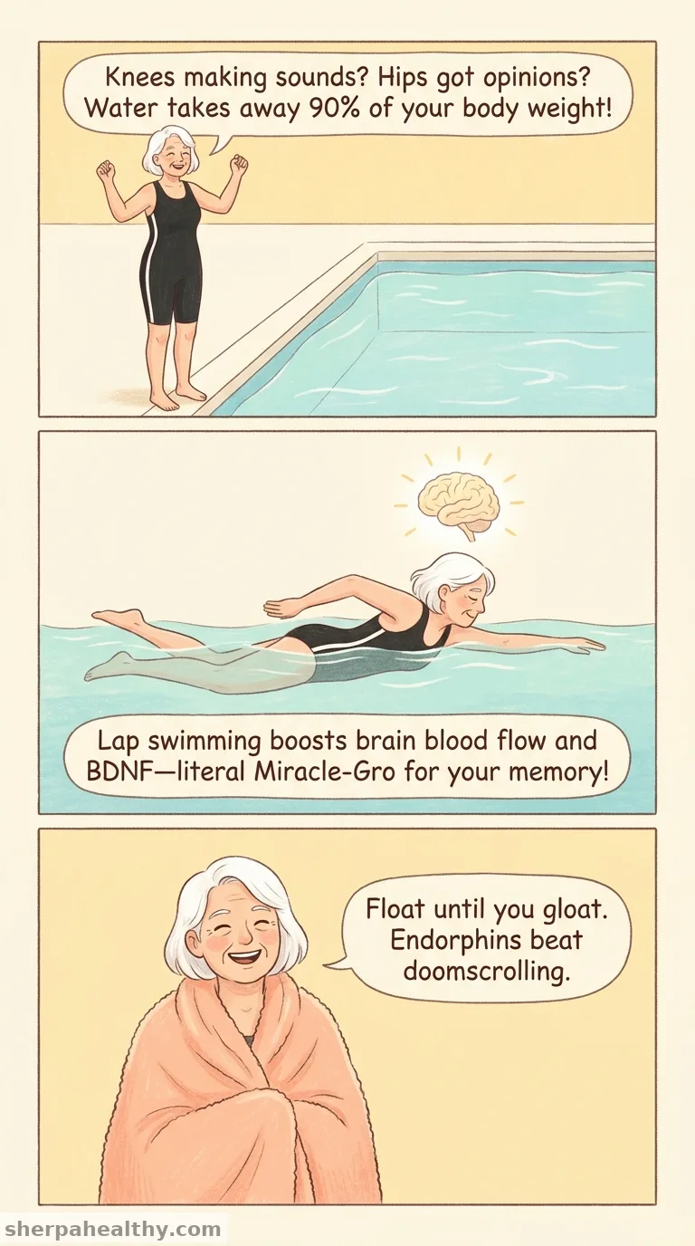 Swimming Seniors, Float Until You Gloat