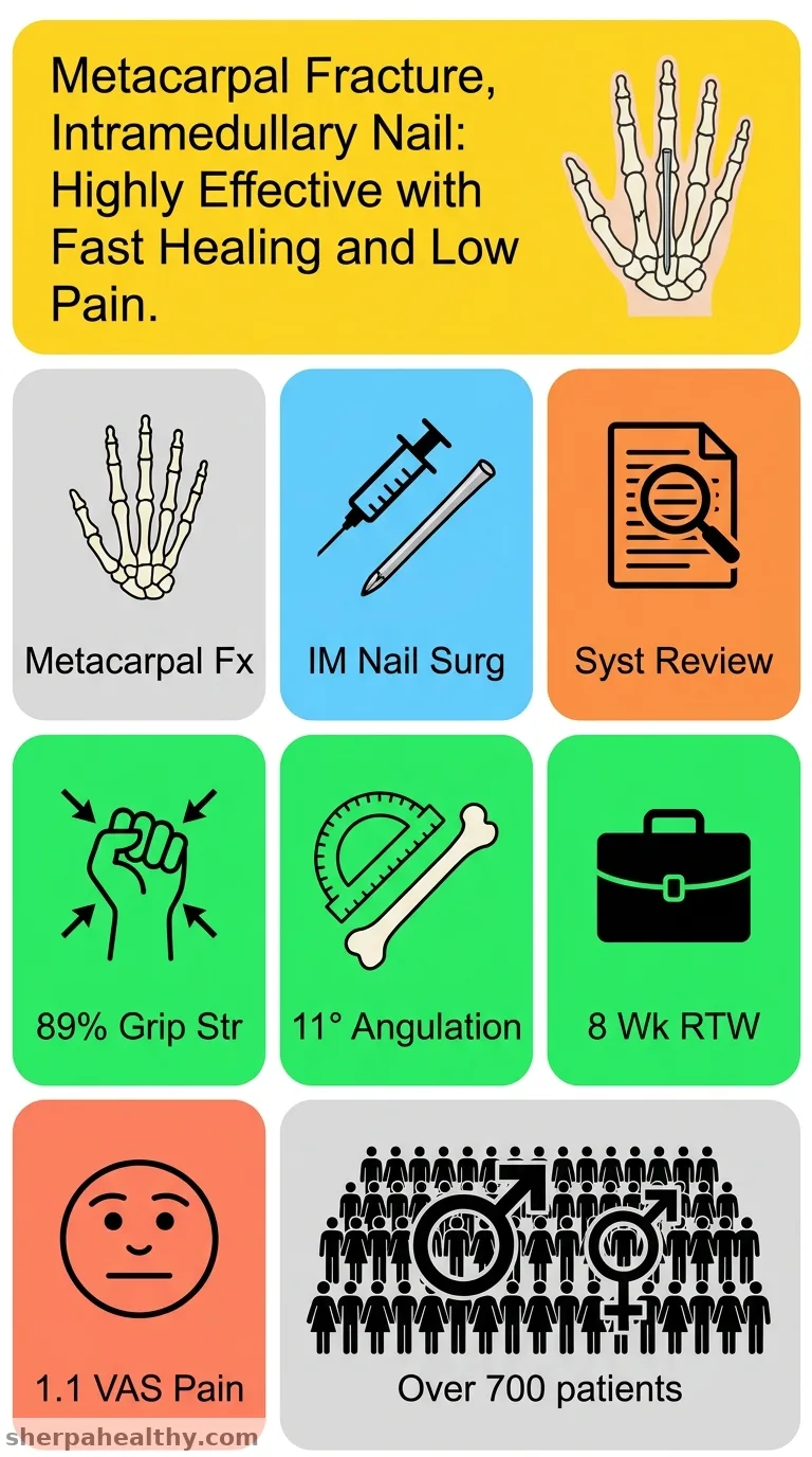 Outcomes of Metacarpal Fracture Fixation With Intramedullary Nails: A Systematic Review.