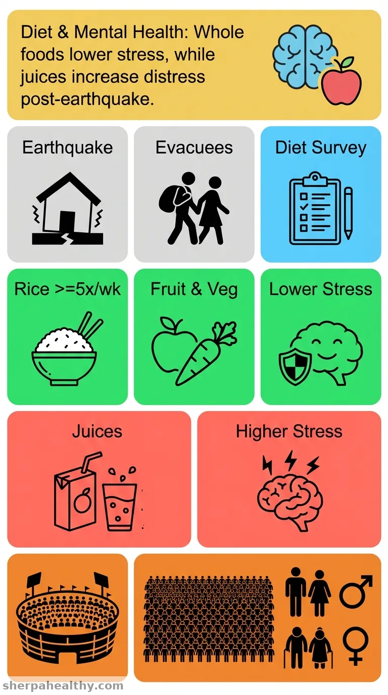 Association between food intake frequency and psychological distress following the Great East Japan Earthquake: the Fukushima Health Management Survey FY 2012.