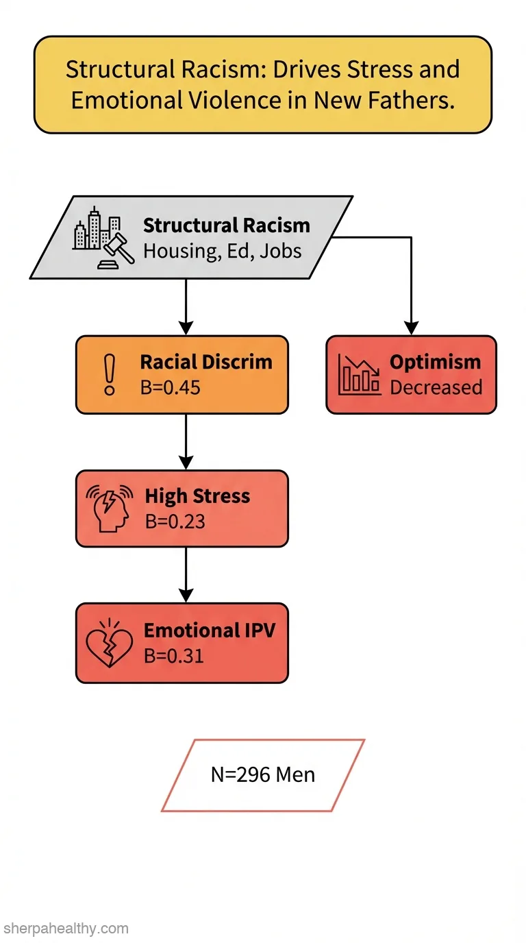 Structural racism and intimate partner violence perpetration among racially diverse men transitioning into fatherhood: an anti-racist approach to IPV prevention.