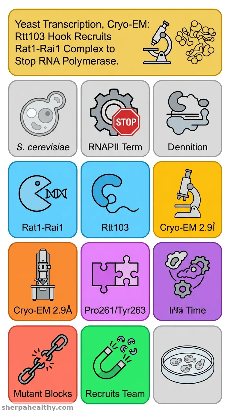 Molecular basis for the interaction between Saccharomyces cerevisiae Rtt103 and the Rat1-Rai1 complex.