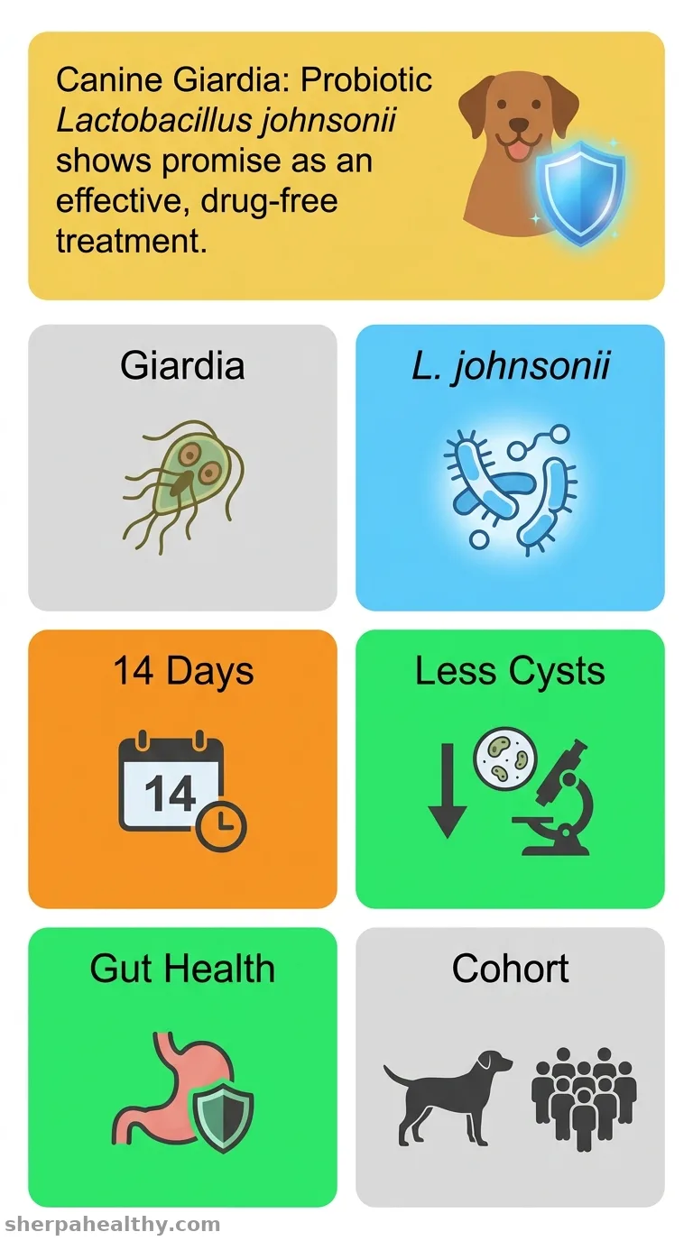Impact of Lactobacillus johnsonii CNCM I-4884 on canine giardiasis: a probiotic-based approach.